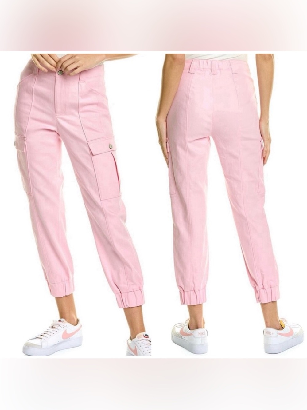 Cinq à Sept Pink Giles Cargo Jogger Pants - Size 6 - PRISTINE!